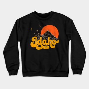 Vintage State of Idaho Mid Century Distressed Aesthetic Crewneck Sweatshirt